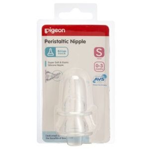 Núm ti Pigeon cổ hẹp silicon size S (2 chiếc)