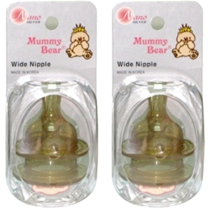 Núm ty loại 2 lỗ Mummy Bear Nano Silver số 1