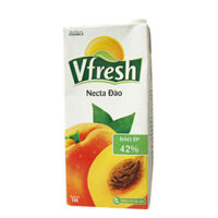 Nước đào ép necta Vfresh hộp 1000 ml