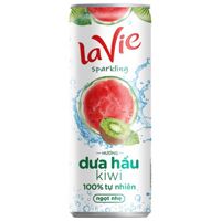 Nước giải khát có gas La Vie Sparkling hương dưa hấu - kiwi 330ml