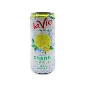 Nước giải khát có gas La Vie Sparkling hương chanh vani 330ml