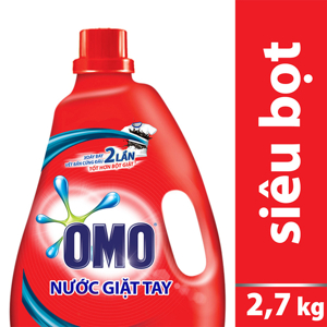 Nước giặt tay OMO 10x dạng chai 2.7kg