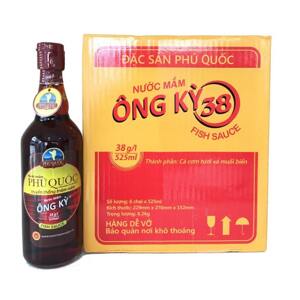 Nước mắm Phú Quốc Ông Kỳ 38 độ đạm chai 525ml