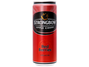 Nước táo lên men Strongbow vị dâu đỏ 4.5% Lon 330ml