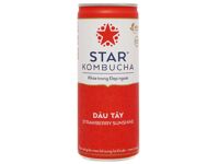 Nước trái cây Star Kombucha vị dâu tây Lốc 6 lon 250ml