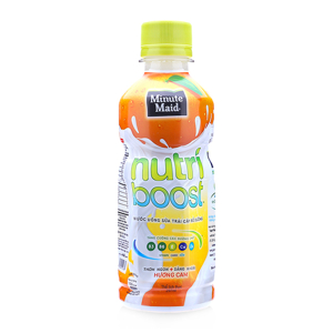 Nước uống sữa trái cây bổ dưỡng hương dâu Nutri Boost chai 297ml