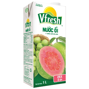 Nước Vfresh ổi ép - Hộp giấy 1L