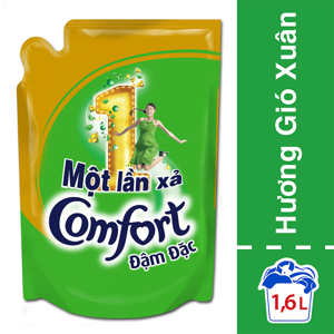 Nước xả Comfort đậm đặc 1 lần xả hương gió xuân dạng túi 1.6L