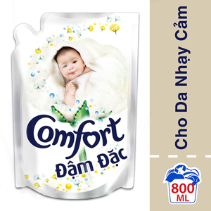 Nước xả Comfort đậm đặc cho da nhạy cảm dạng túi 800ml