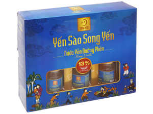 Nước yến đường phèn hương vanilla Song Yến - Lốc 6 lọ 70ml (13% yến)