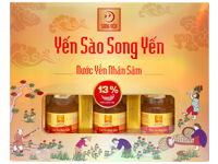 Nước yến nhân sâm Song Yến - Hộp 6 lọ 70ml (13% tổ yến)