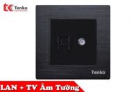 Ổ cắm cáp đồng trục và mạng âm tường Tenko TK-F71-B-57