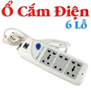 Ổ cắm điện 6 lỗ Manon MB-2127 tiện lợi và an toàn cho mọi người