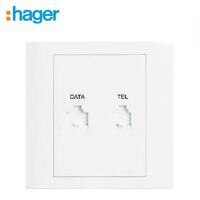 Ổ cắm đôi mạng vi tính Cat 6 Hager - WGT2RJ6