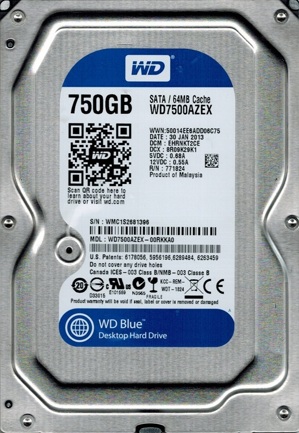 Ổ cứng HDD Western 750GB WD7500AZEX