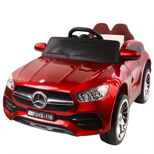 Ô tô xe điện đồ chơi cho bé MERCEDES SYB-118 tự lái và điều khiển 4 động cơ (Đỏ-Trắng-Xanh)