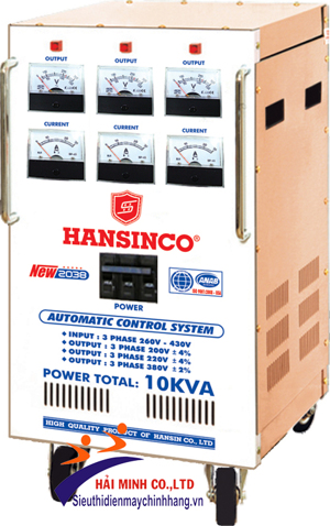 Ổn áp Hansinco 3 pha 10kva