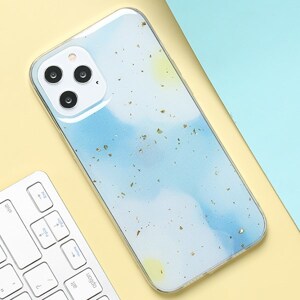 Ốp lưng iPhone 12 Pro Max Nhựa dẻo Glue Case MEEKER CN200314 Mây Xanh