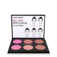 Phấn má City Color Glow Pro Blush Palette Matte Collection​ tông cam, nude, nâu