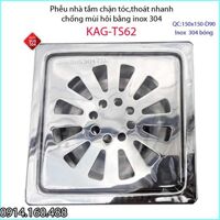 Phễu thoát sàn chống mùi hôi inox 304 KAG-TS62