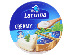 Phô mai kem Lactima Creamy hộp 120g (8 miếng)