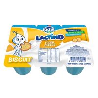 Phô mai tươi Lactino hương Biscuit 45g lốc 6