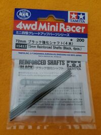 Phụ kiện 15417 MINI 4WD 72mm Rein. Shaft (Blk *4) Tamiya