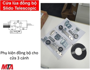 Phụ kiện cửa trượt đồng bộ cho 3 cánh Hafele 940.81.141