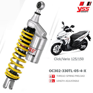 Phuộc YSS G-Plus Vario/Click OC302-330TL-05-4-X