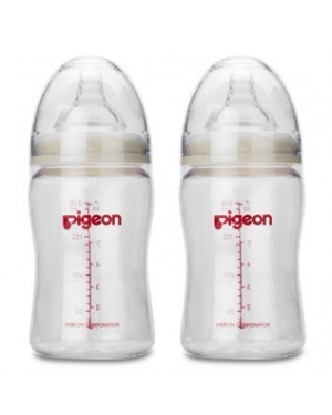 Bộ 2 bình sữa cổ rộng Pigeon BS22034 - 200ml