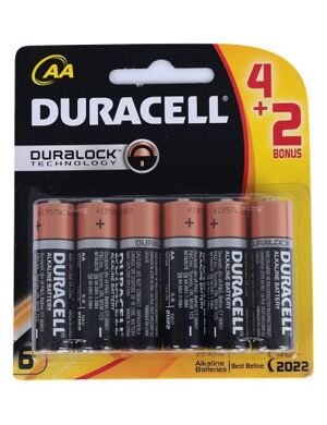 Pin Duracell MN1500 LR6 AA6 4+2