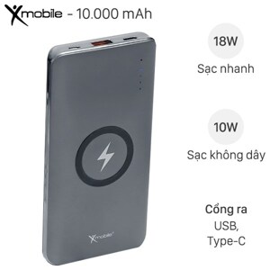 Pin sạc dự phòng không dây Polymer Xmobile P66D