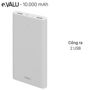 Pin sạc dự phòng Polymer 10.000 mAh Lightning eValu PJ JP189SL