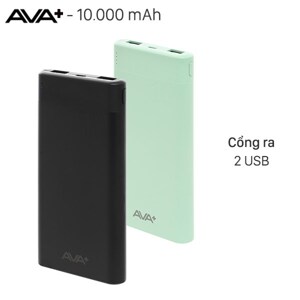 Pin sạc dự phòng Polymer AVA+ JP208 10.000mAh