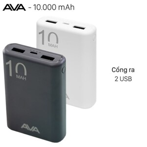 Pin sạc dự phòng Polymer AVA PJ JP191S 10.000mAh