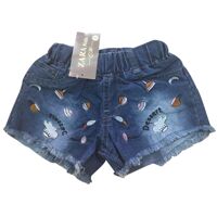 Quần Short Jeans Bé Gái Tua Lai Nanio Q0074