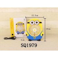 Quạt để bàn mini fan minions sq1979