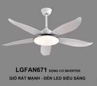 Quạt trần đèn 5 cánh LGFAN671