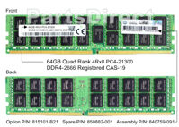 RAM HPE 64GB DDR4-2666MT 815101-B21