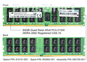 RAM HPE 64GB DDR4-2666MT 815101-B21