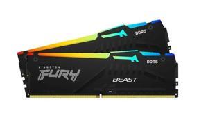 Ram PC Kingston 32GB 5600MHz DDR5 Fury Beast RGB K2 KF556C40BBAK2-32