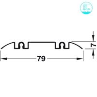 Ray đôi trượt dưới loại lắp dán 6000mm Hafele 403.36.946