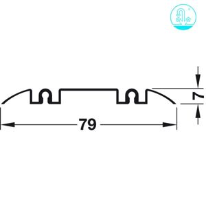 Ray đôi trượt dưới loại lắp dán 6000mm Hafele 403.36.946