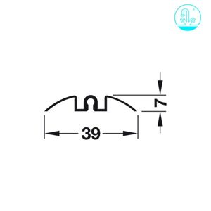 Ray đơn trượt dưới 6000mm màu bạc Hafele 403.36.936