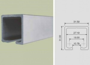 Ray trượt cửa lùa cửa gấp cánh kính dài 3m