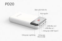 Sạc dự phòng nhanh Yoobao PD20 20000mAh