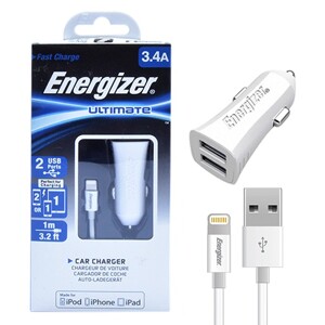 Sạc xe hơi  Energizer Lightning DCA2CULI3