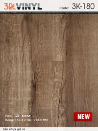 Sàn nhựa 3K Vinyl 3K180 dày 2mm