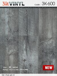 Sàn nhựa 3K Vinyl 3K600 dày 2mm