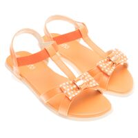 Sandal đính nơ bé gái màu cam-DPB443880CAM